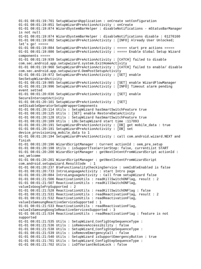 Setup Wizard Pre-Action Log Analysis | PDF | Computer Science ...