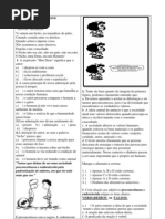 revisão sexta série