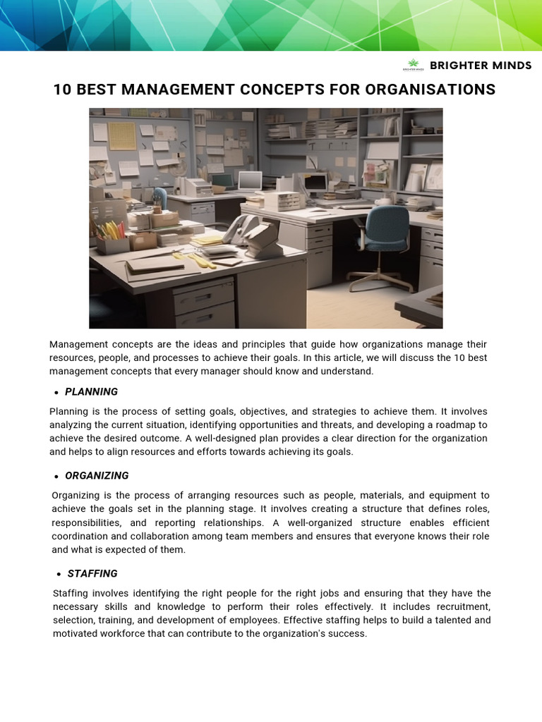 10 Best Management Concepts for Organizations | PDF | Goal | Innovation