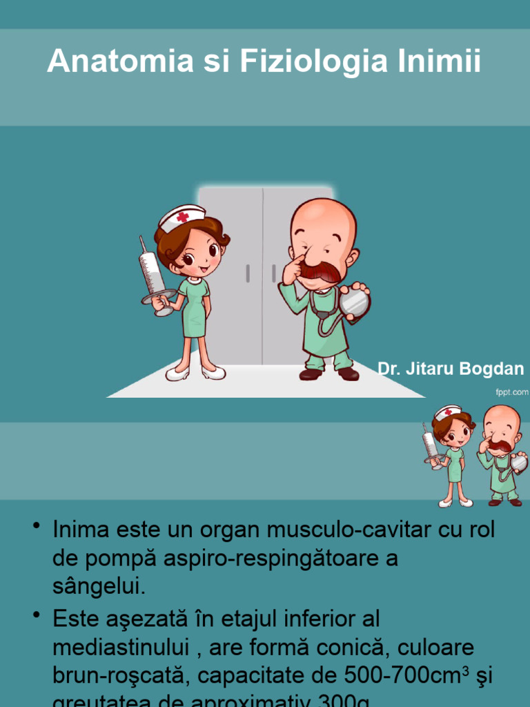 Anatomia Si Fiziologia Inimii - Dr. Jitaru | PDF