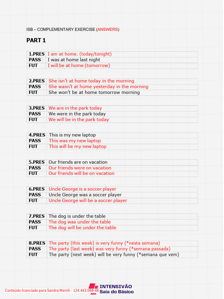 ComplementaryExercise Answers | PDF