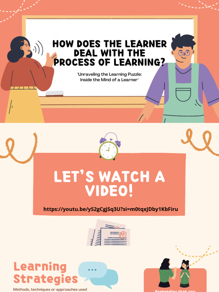 Orange and Cream Illustrative Learning English Presentation | PDF ...
