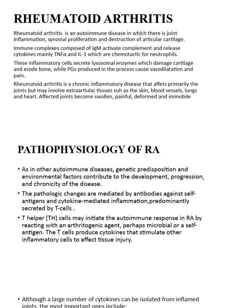 Rheumatoid Arthritis Insights | PDF | Rheumatoid Arthritis | Inflammation