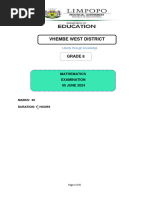 Grade 8 Term 3 Maths Exam Paper | PDF | Mathematics