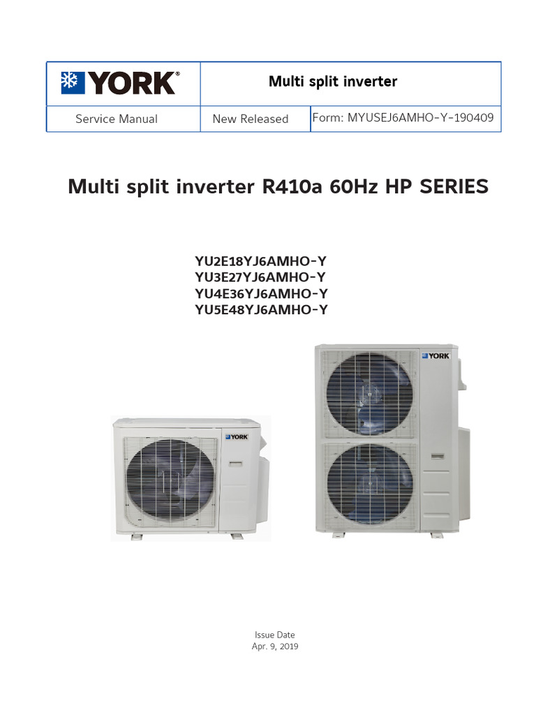 YORK - Multi Split Condensadora Inverter YUSE (18-48) YJ6AMHO-Y ...