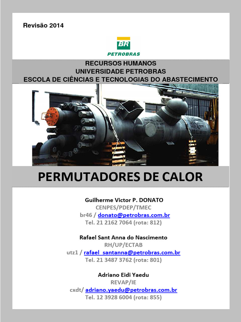 Permutadores de Calor - Apostila 2014 | PDF | Alternador de energia ...