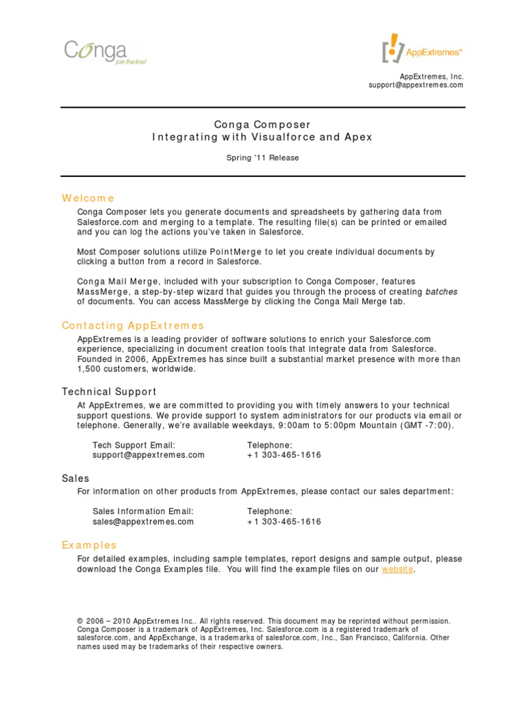 Conga 11 Integrating With Visual Force and Apex PDF