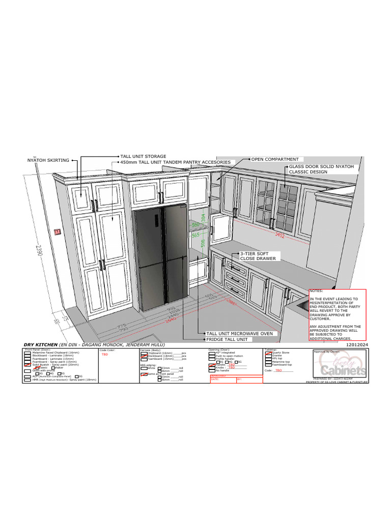 Custom Kitchen Cabinet Specifications | PDF | Door | Paint