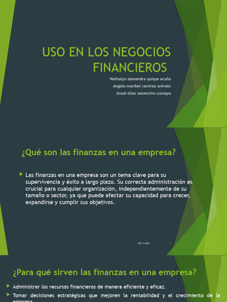 Importancia de las Finanzas en Empresas | PDF | Business | Economias