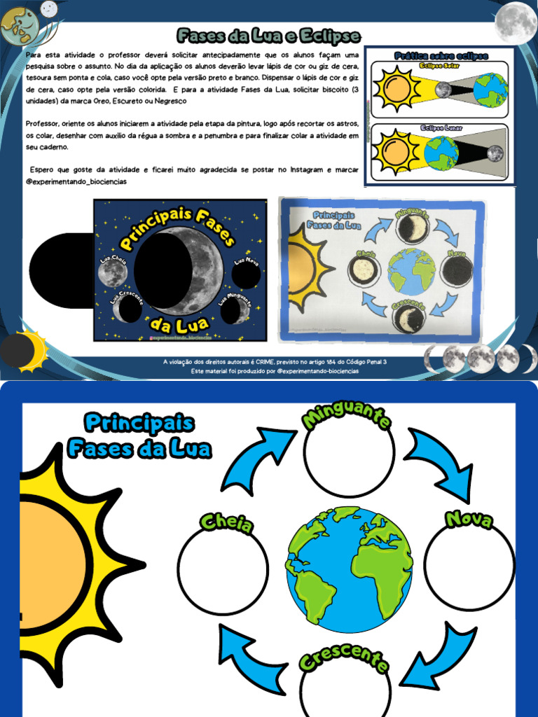Atividade Interativa: Fases da Lua | PDF | Eclipse | Lua
