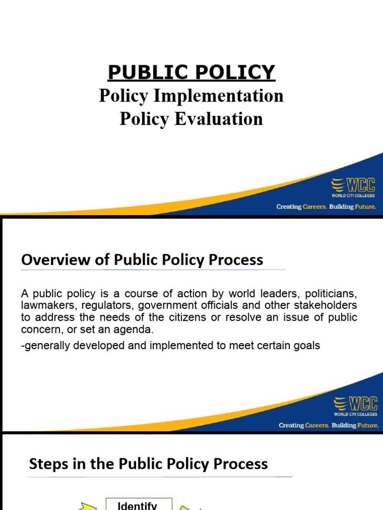 Public Policy Process Overview | PDF | Evaluation | Policy