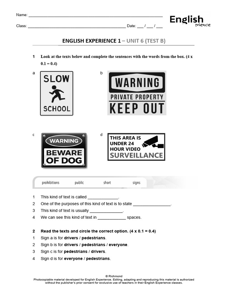 Tests Unit6 B Vol1b Ef2 Pdf