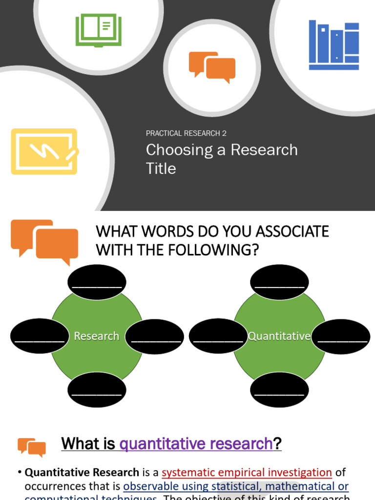 Guide to Choosing Quantitative Research Titles | PDF | Experiment ...