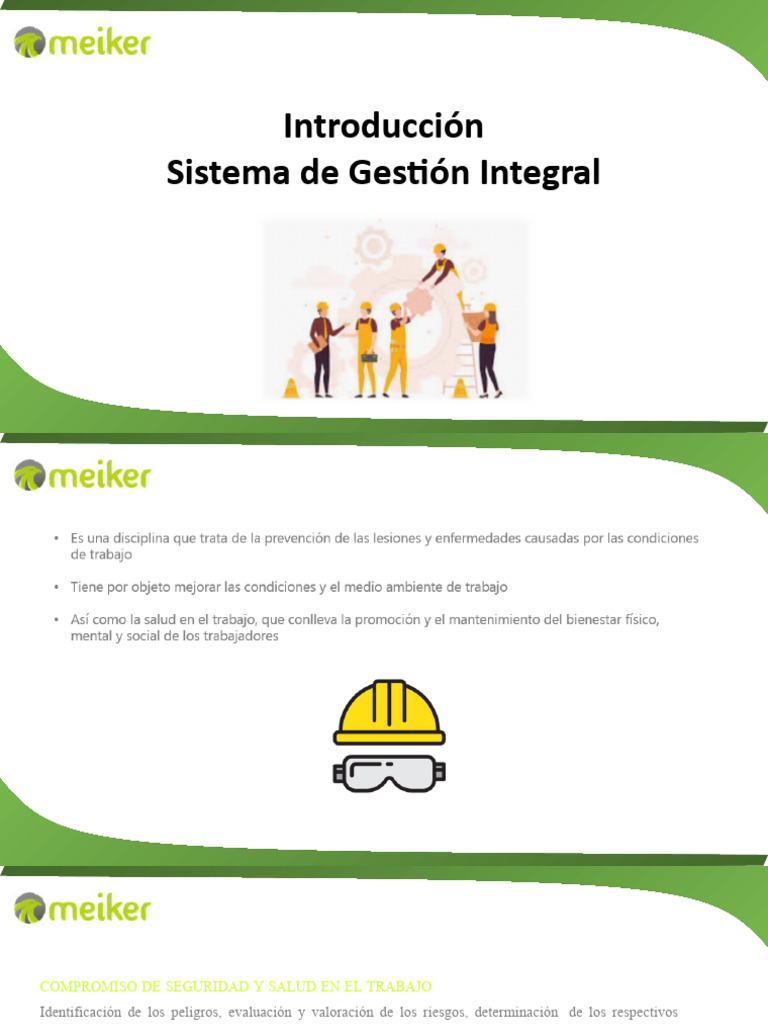Introducción Al Sistema de Gestión Integral | PDF | Seguridad y salud ...