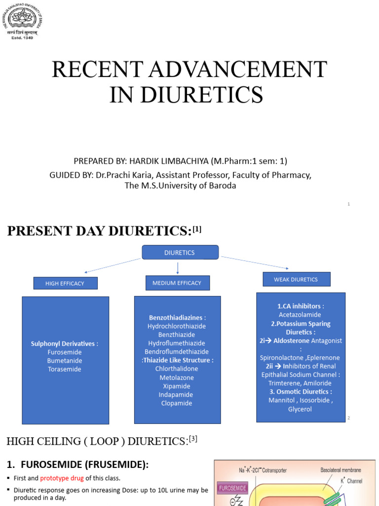 Diuretics (Advance Pharmacology) | PDF | Drugs | Medical Specialties