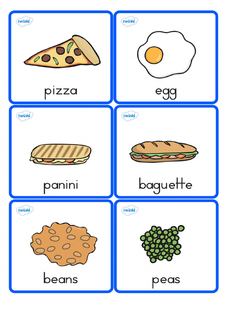 Food Cards | PDF