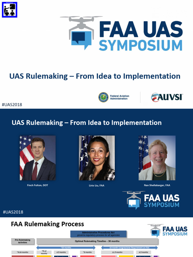 UAS Rulemaking From Idea To Implementation | PDF | Rulemaking | Office ...