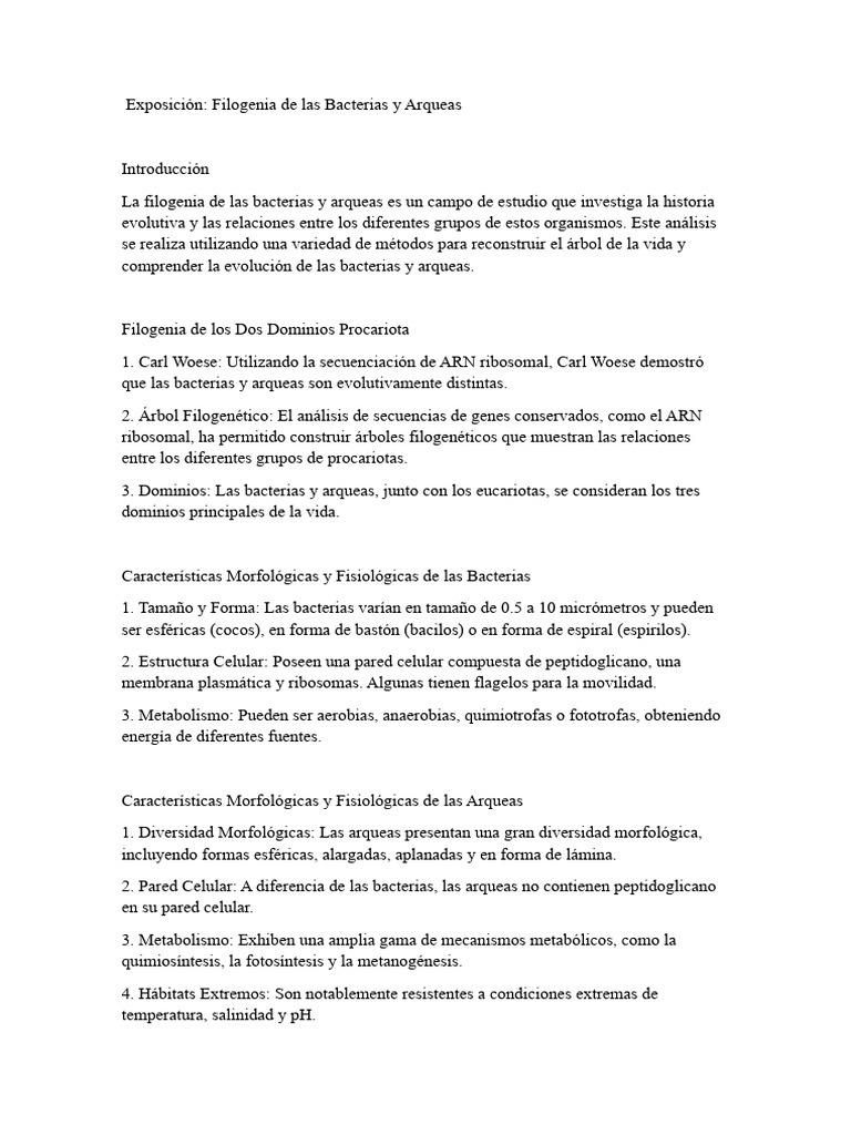 Documento | PDF | Archaea | Las bacterias