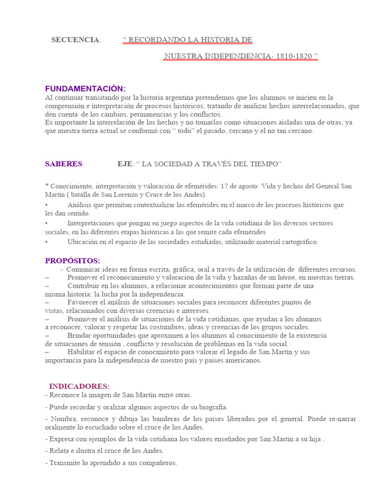 Historia de la Independencia Argentina | PDF