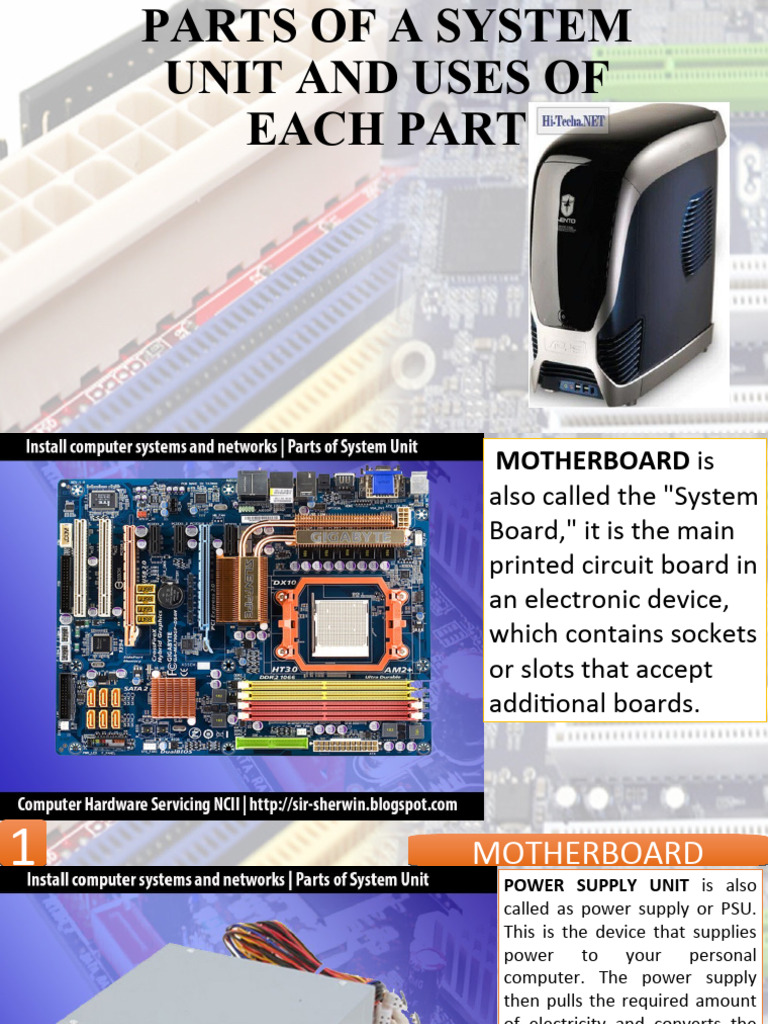 Computer System Parts Overview | PDF | Network Interface Controller ...