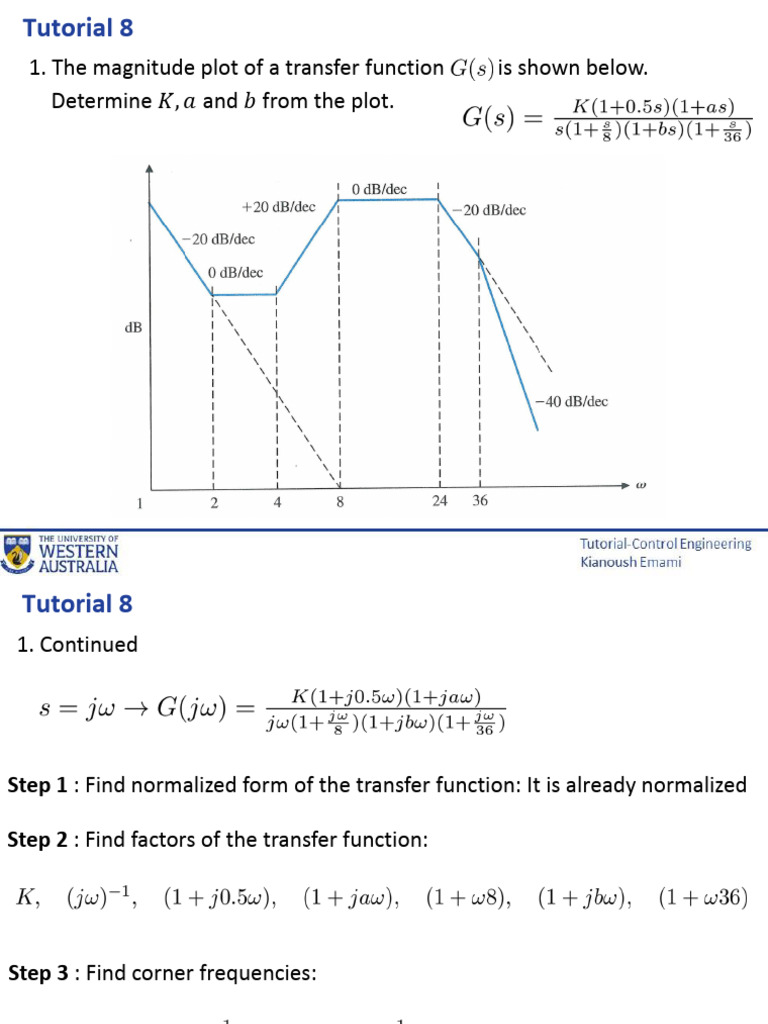 Bode Diagram Transfer Function Tutorial | PDF | Mathematical Analysis ...
