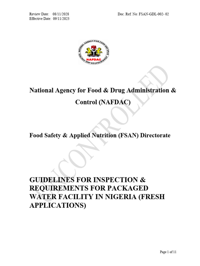 nafdac-guidelines-for-inspection-and-requirements-for-packaged-water
