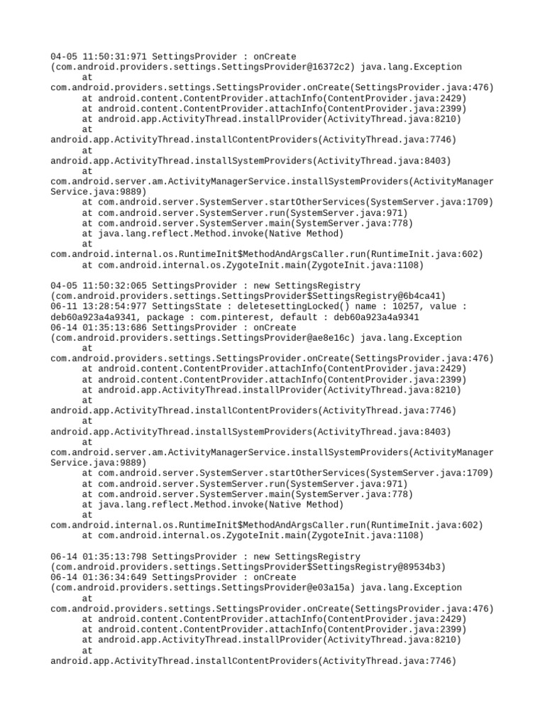 Settings provider pdf computer programming software industry