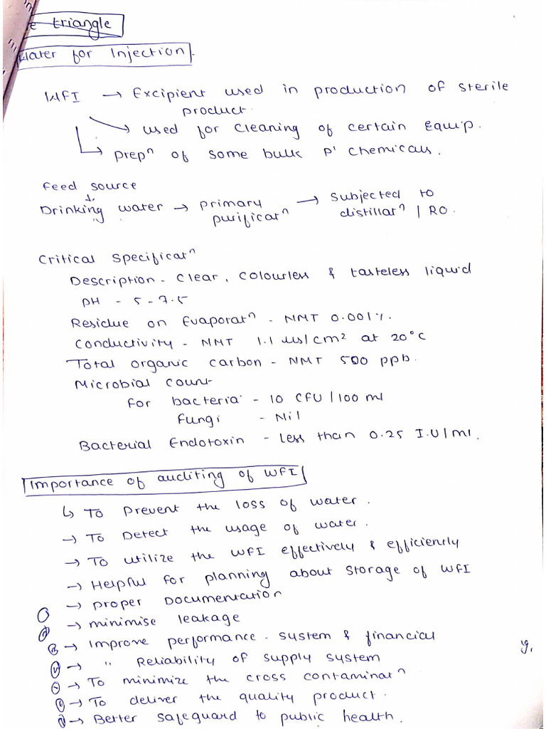 Water For Injection | PDF