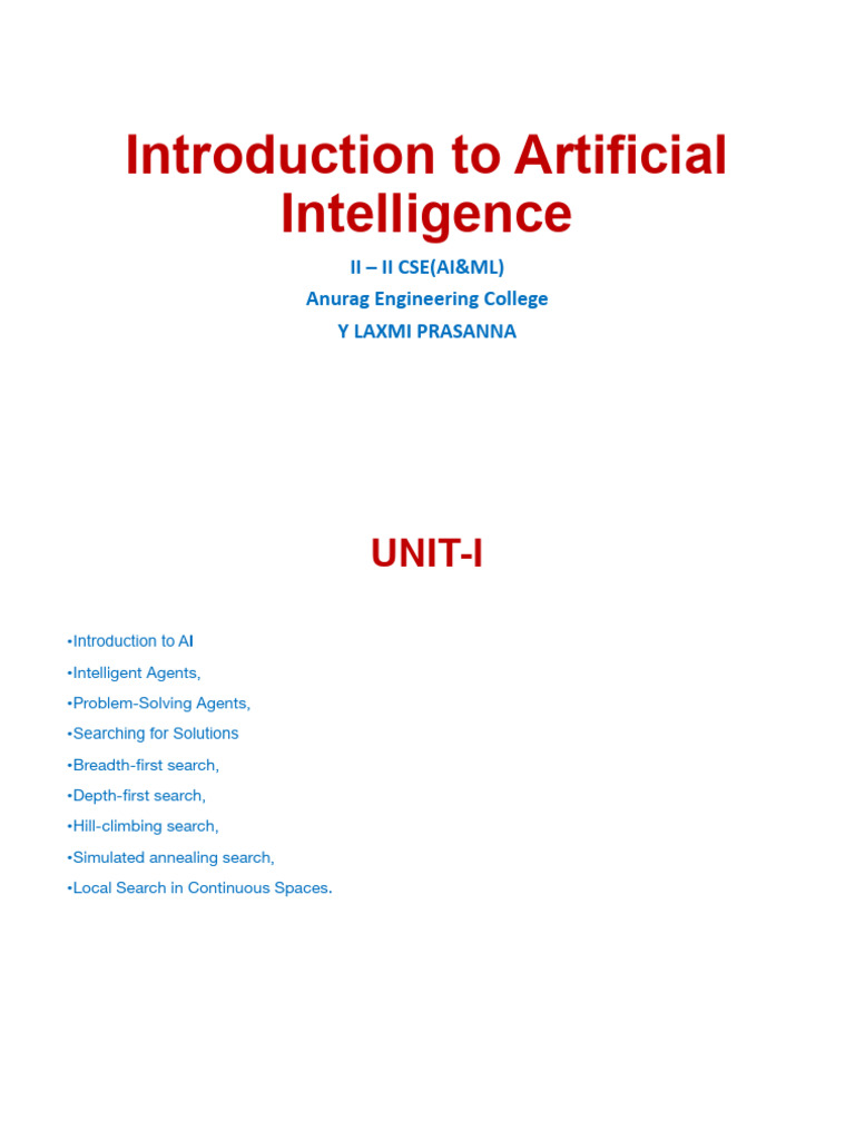 Introduction to Artificial Intelligence | PDF | Artificial Intelligence ...