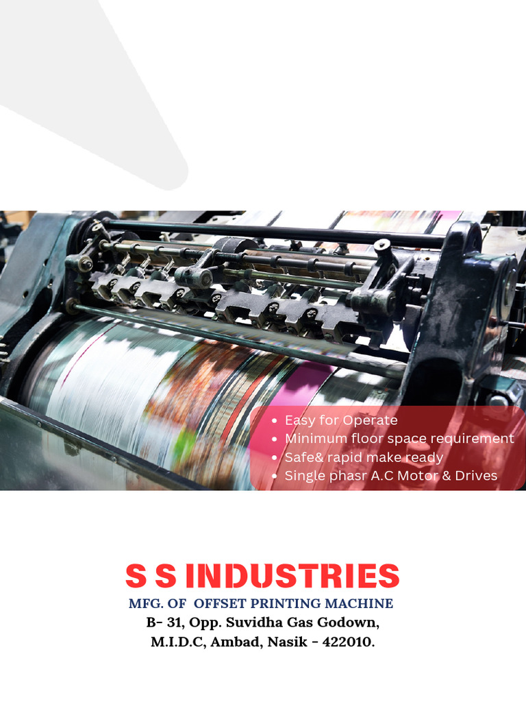 Offset Printing Machine Specifications | PDF | Technology & Engineering