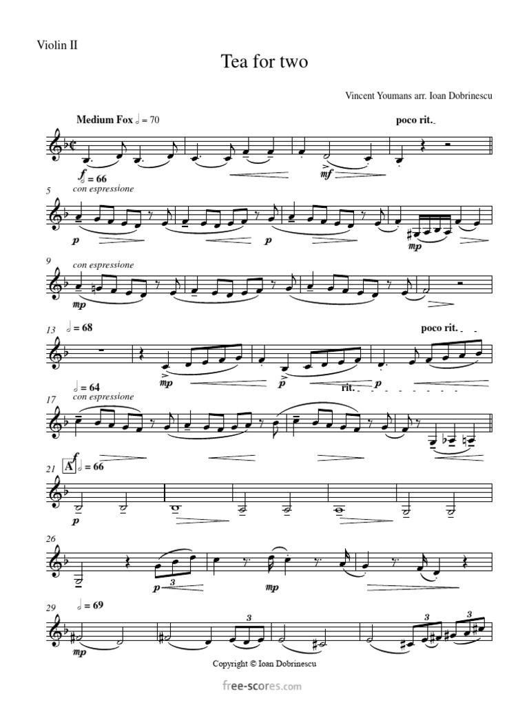 (Free Scores - Com) - Tea For Two For String Orchestra Tea For Two Orch ...