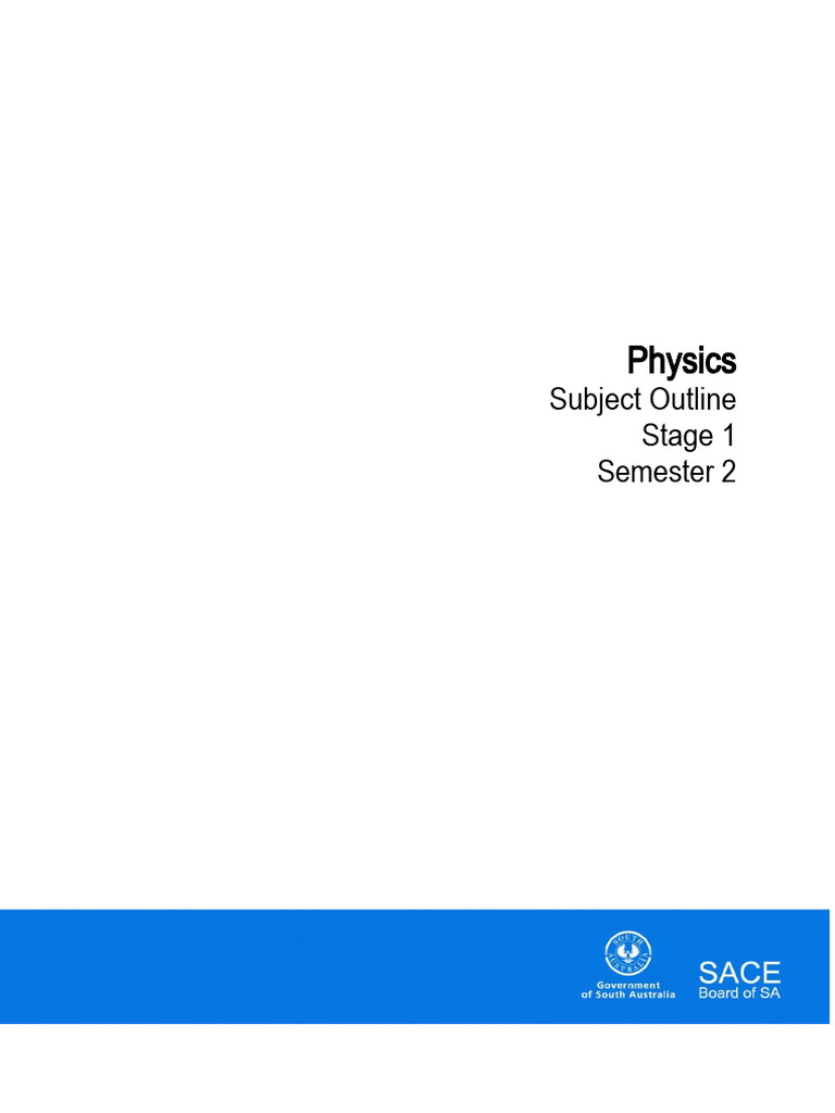 CS 2024 11 SACE Sem 2 Physics v2 | PDF | Force | Waves