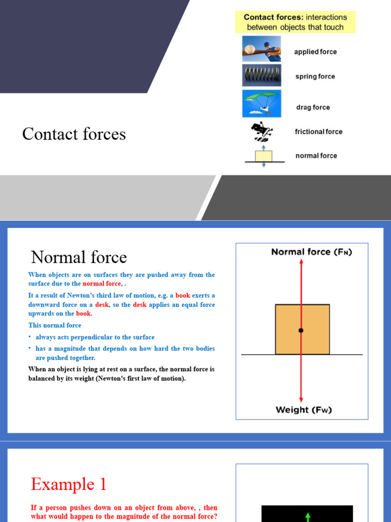 Understanding Normal Force and Friction | PDF | Force | Friction