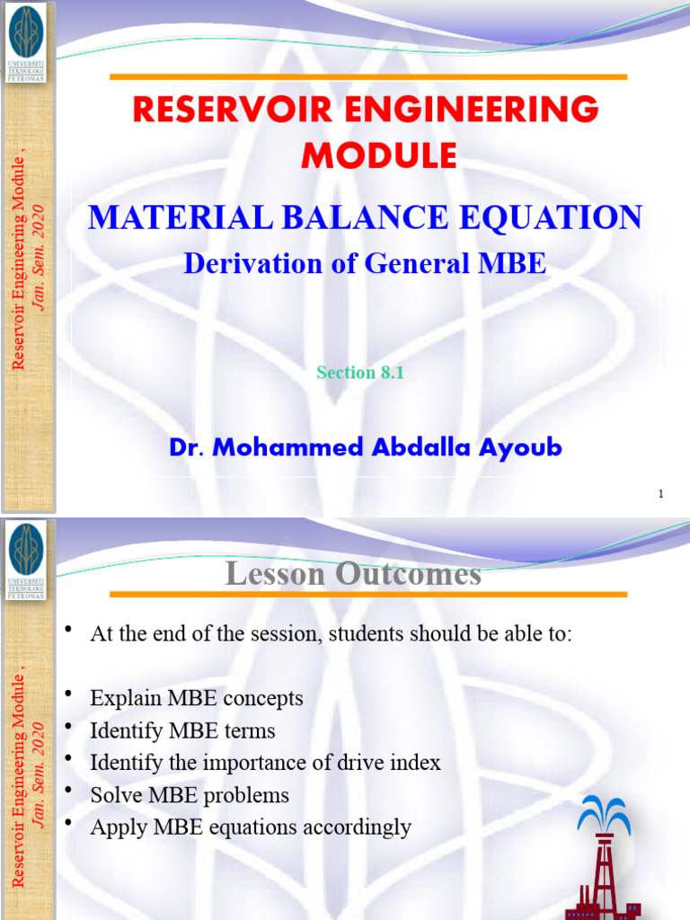 Section 8-1 - Material Balance Equation | PDF | Petroleum Reservoir | Gases