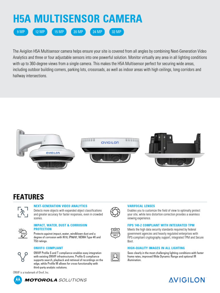 H5A-Multisensor Fact-Sheet EN | PDF | Frame Rate