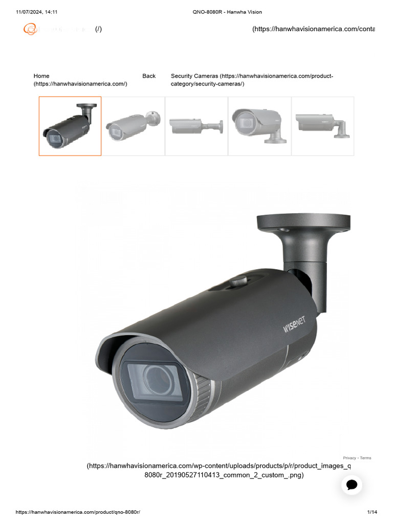 QNO-8080R - Hanwha Vision | PDF | Camera Lens | Streaming Media
