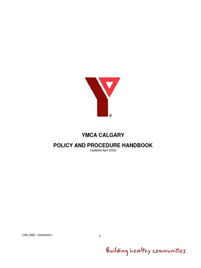 YMCA Calgary Employee Handbook 2022 | PDF | Drug Test | Substance Abuse