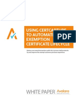 Using Avalara CertCapture to Automate the Exemption Certificate Lifecycle
