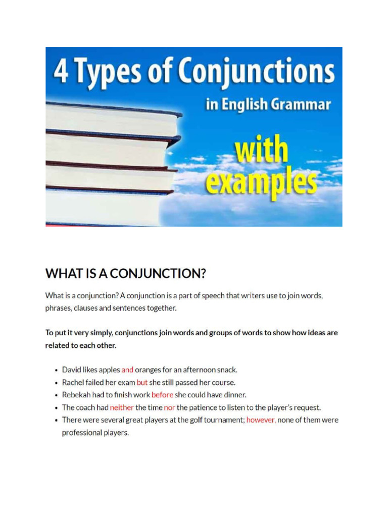 Handouts - Conjunctions | PDF