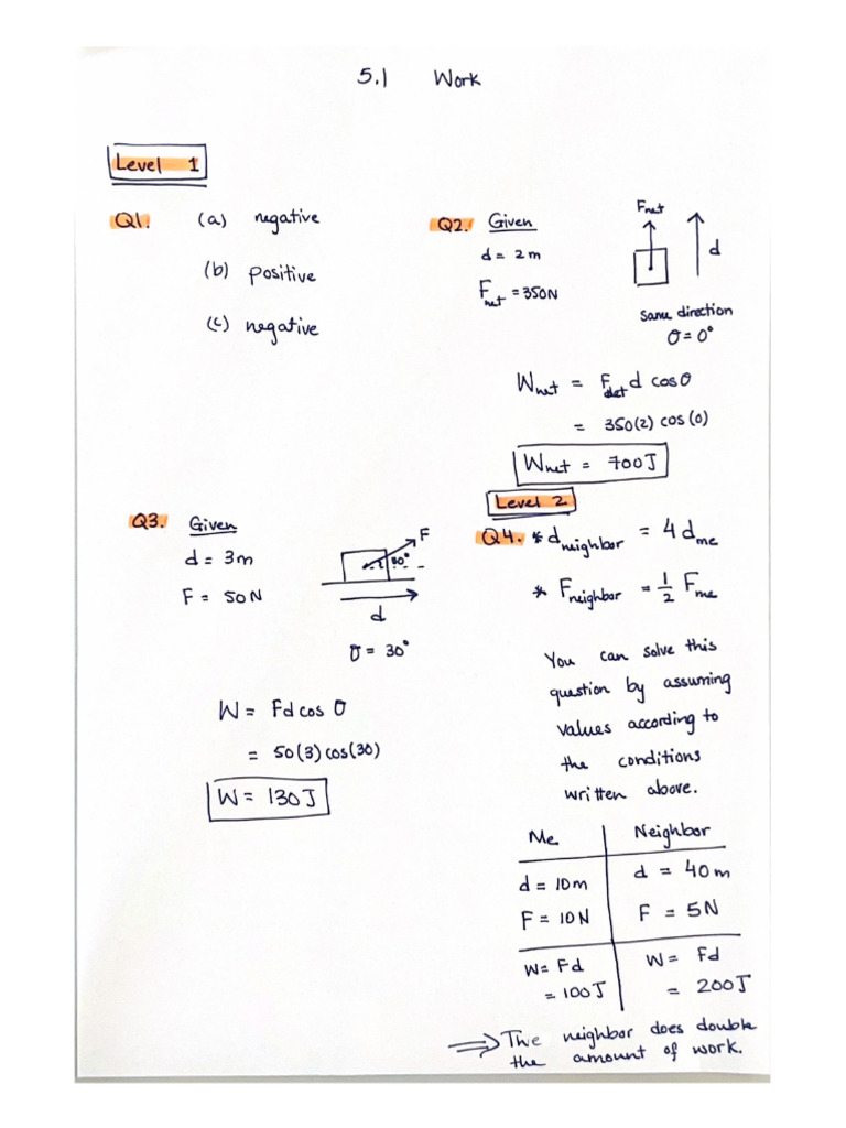 5.1+Work+(Answer+keys) | PDF