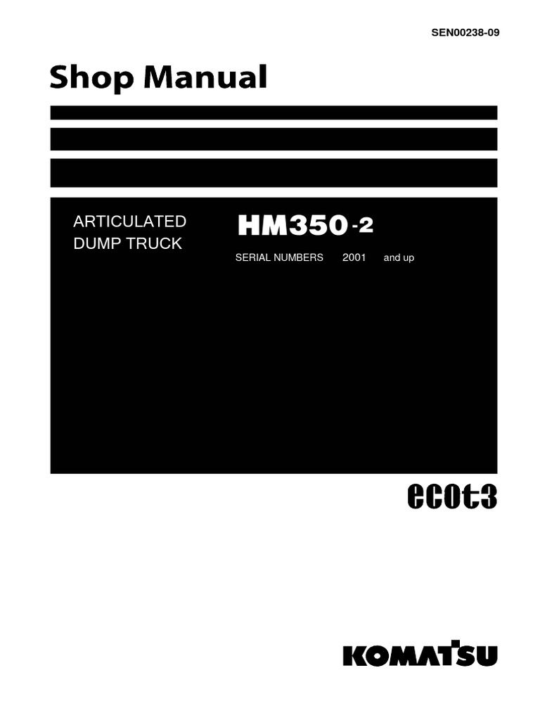 HM350-2 Articulated Dump Truck Manual | PDF | Brake | Power Supply