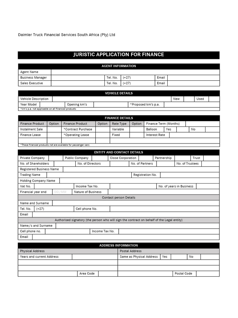 Vehicle Finance Application Form | PDF | Income | Expense
