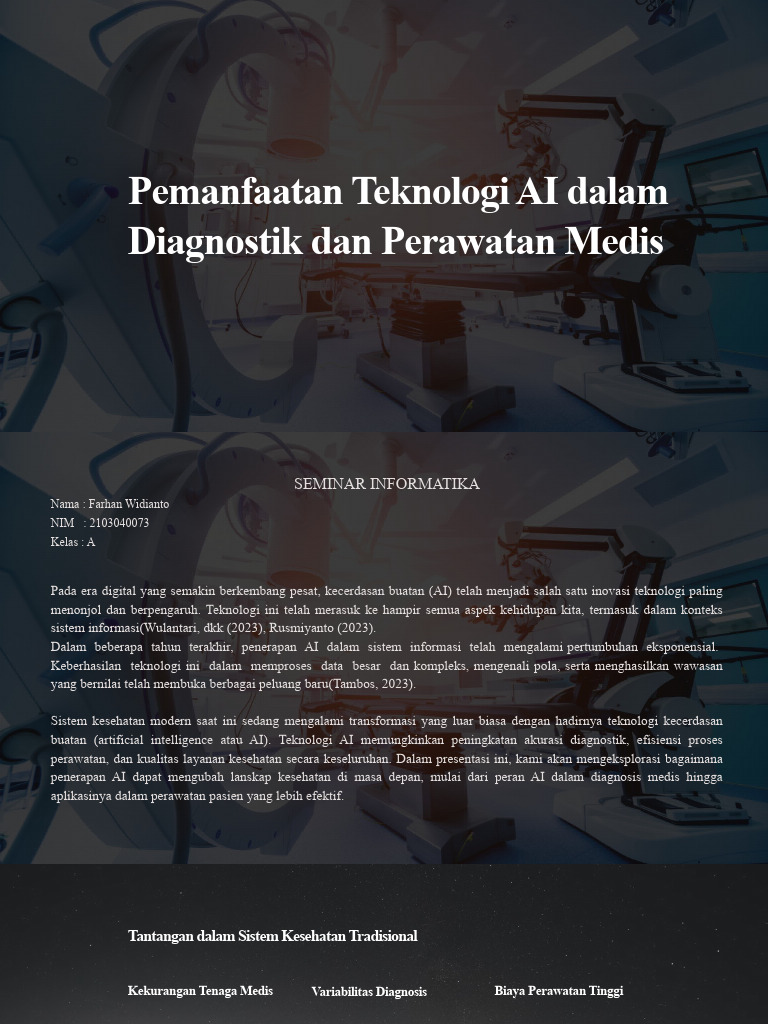 Transformasi Kesehatan Pemanfaatan Teknologi AI Dalam Diagnostik Dan ...