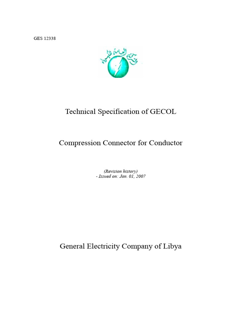 GECOL Compression Connector Specs | PDF | Specification (Technical ...