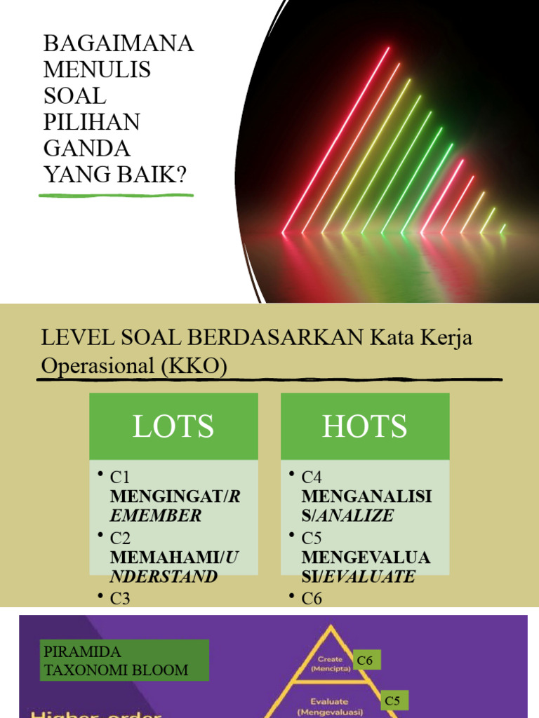 Panduan Menulis Soal Pilihan Ganda | PDF