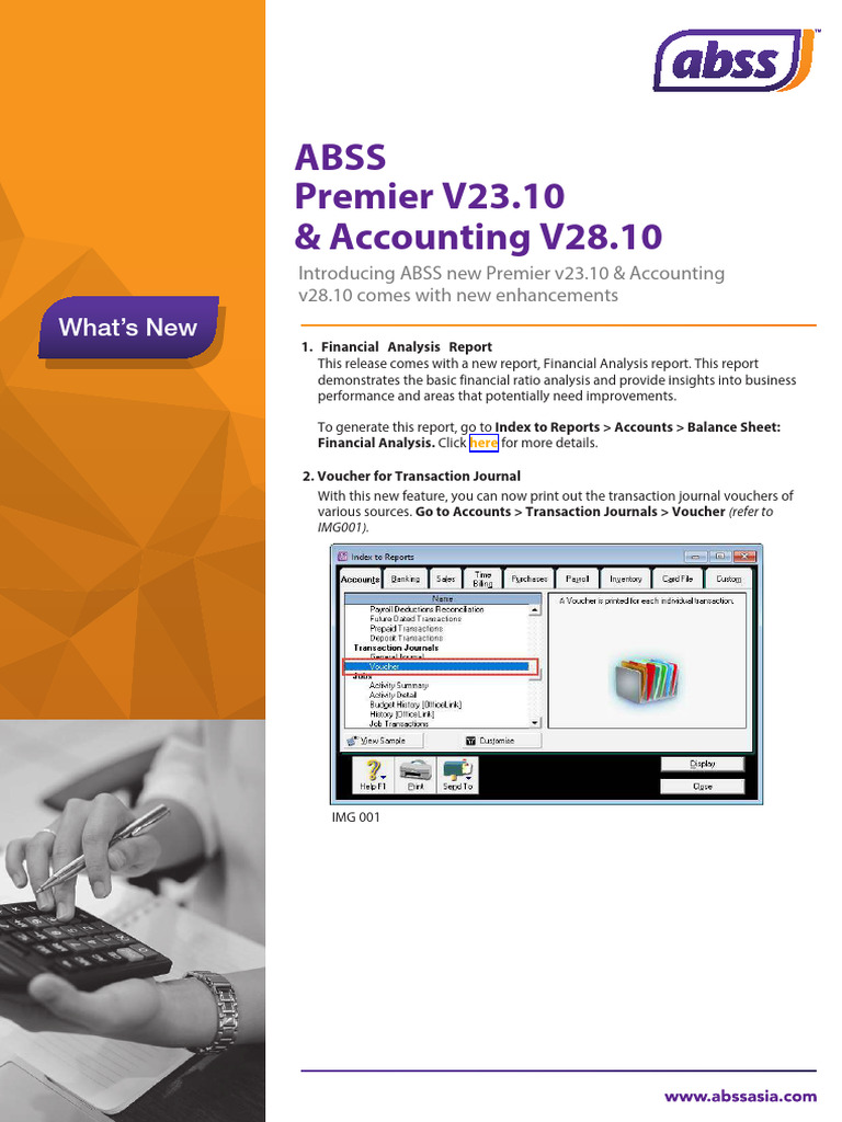 ABSS Premier V23.10 Features Overview | PDF | Microsoft Excel ...
