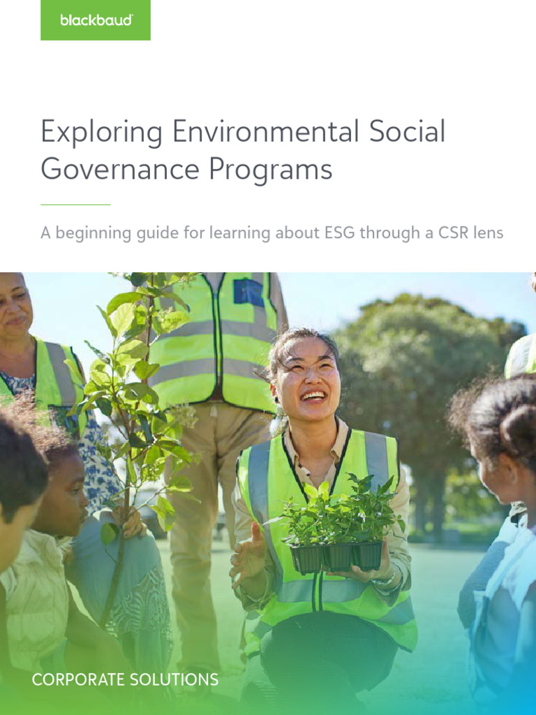 Exploring Environmental Social Governance Programs | PDF | Corporate ...