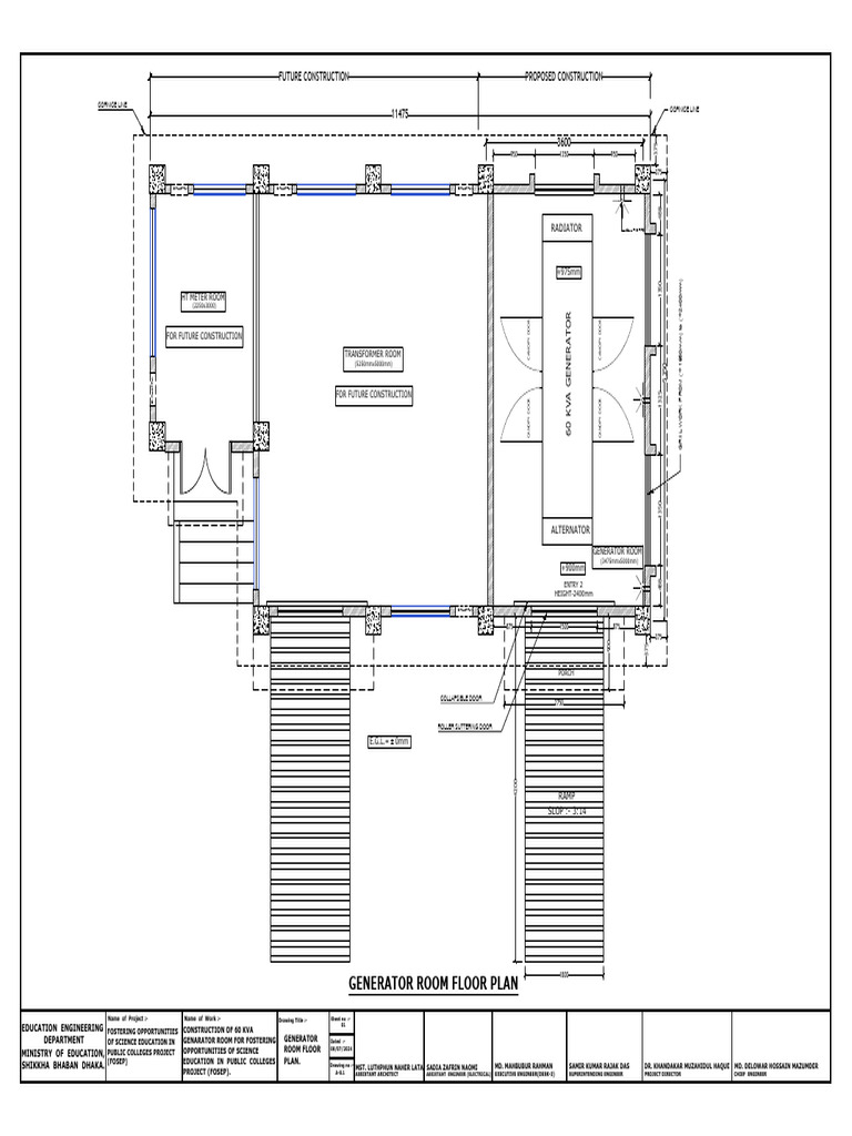 Generator Room Floor Plan for FOSEP | PDF