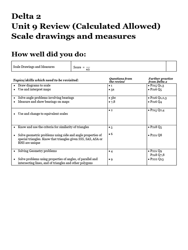 Delta 2 unit 9 review pdf triangle geometry