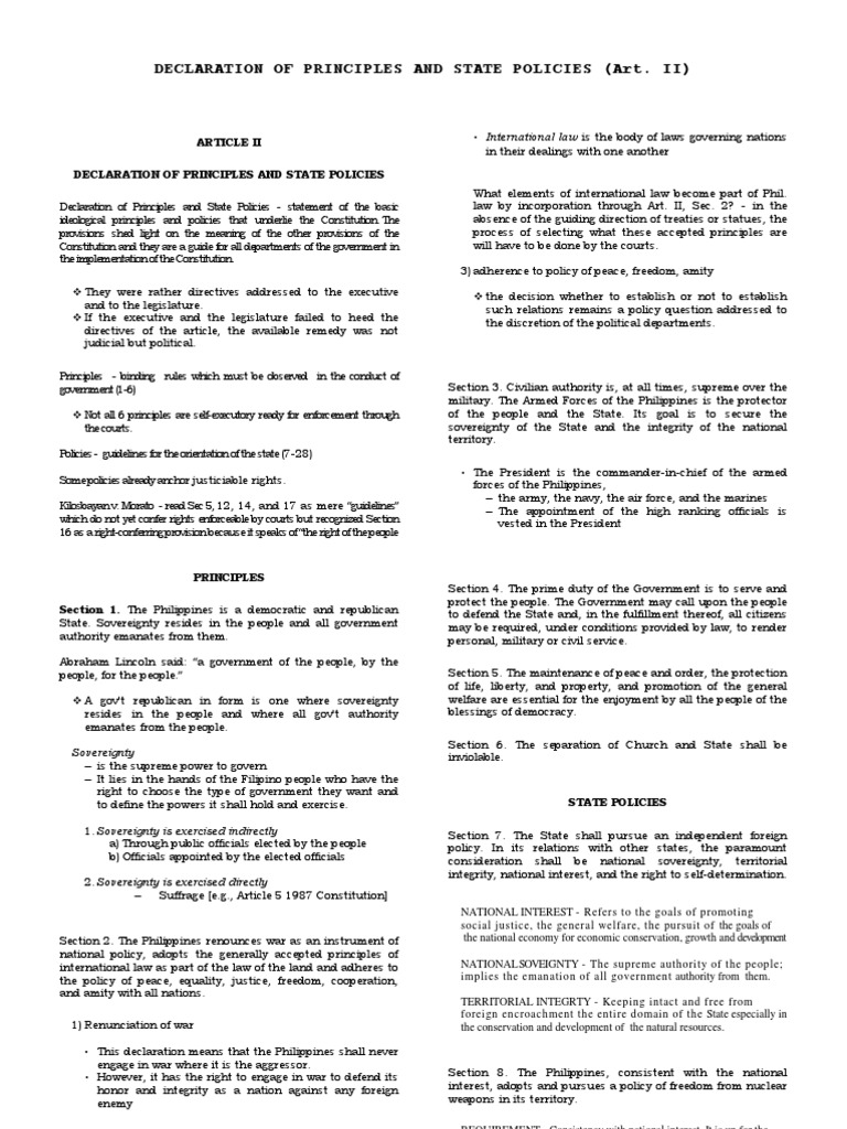 Article 2 section 11 philippine constitution explanation image